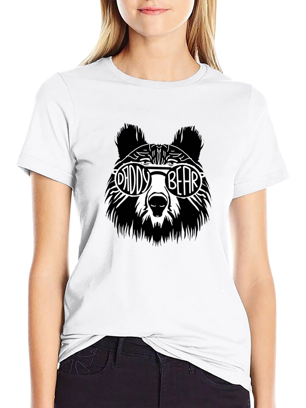 Daddy Bear Graphic T-Shirt - Black