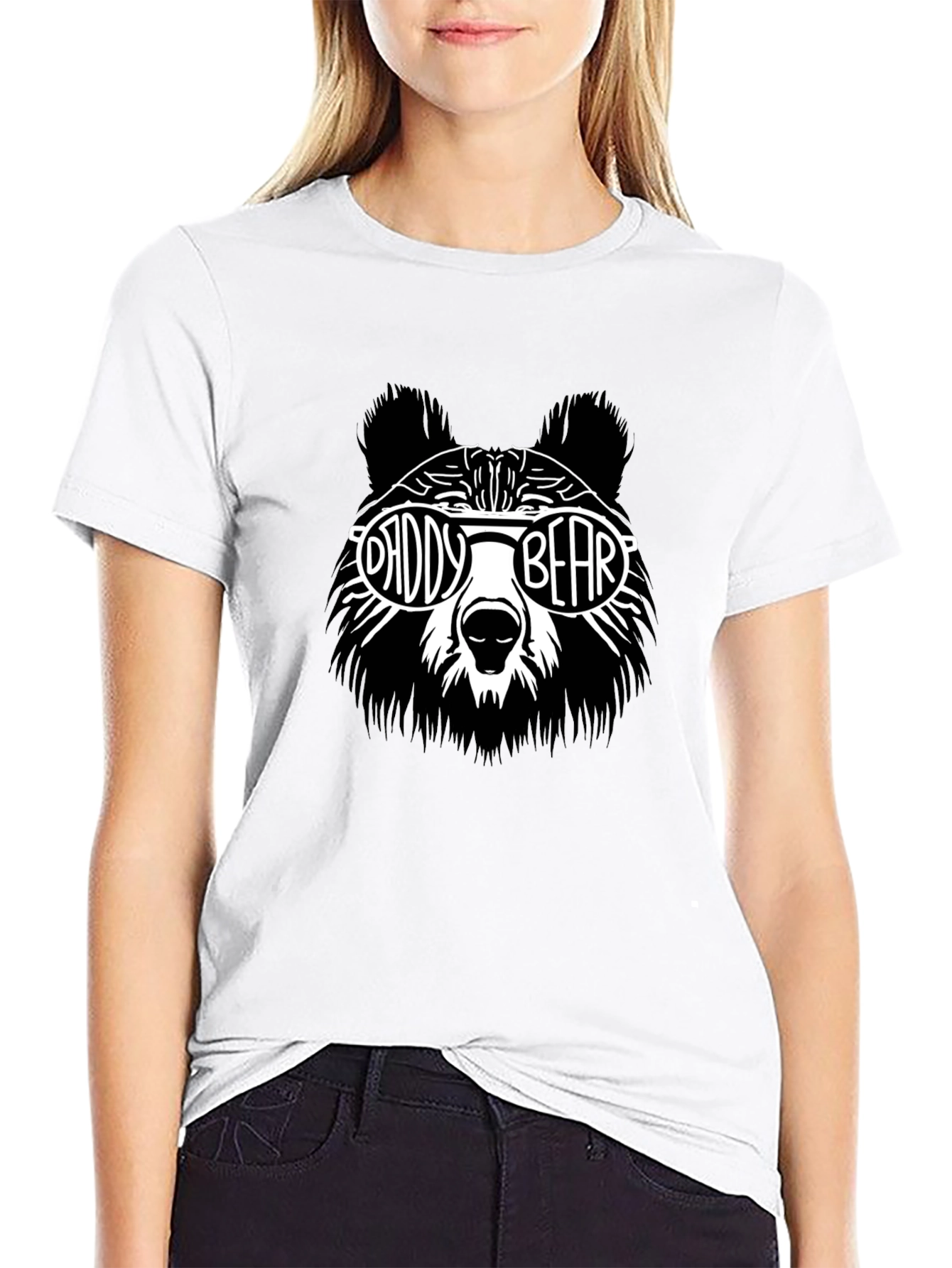 Daddy Bear Graphic T-Shirt - Black