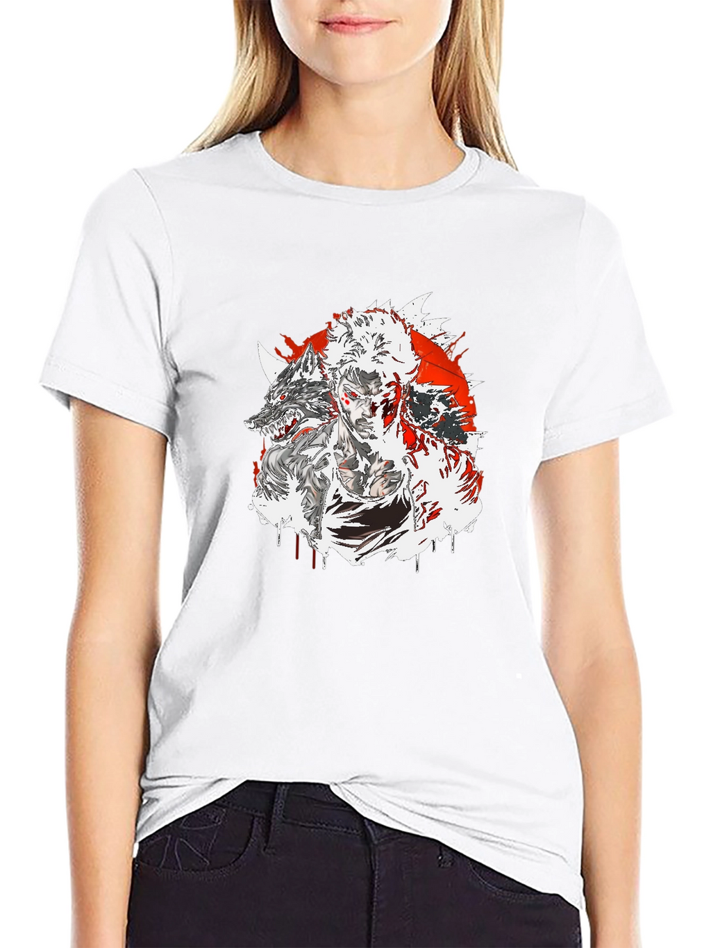 Wolf Warrior Graphic Tee - Black