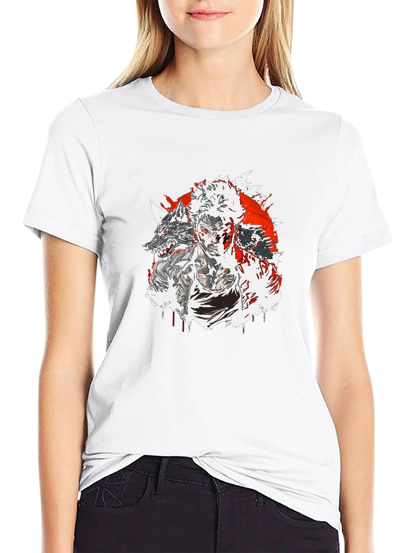 Wolf Warrior Graphic Tee - Black