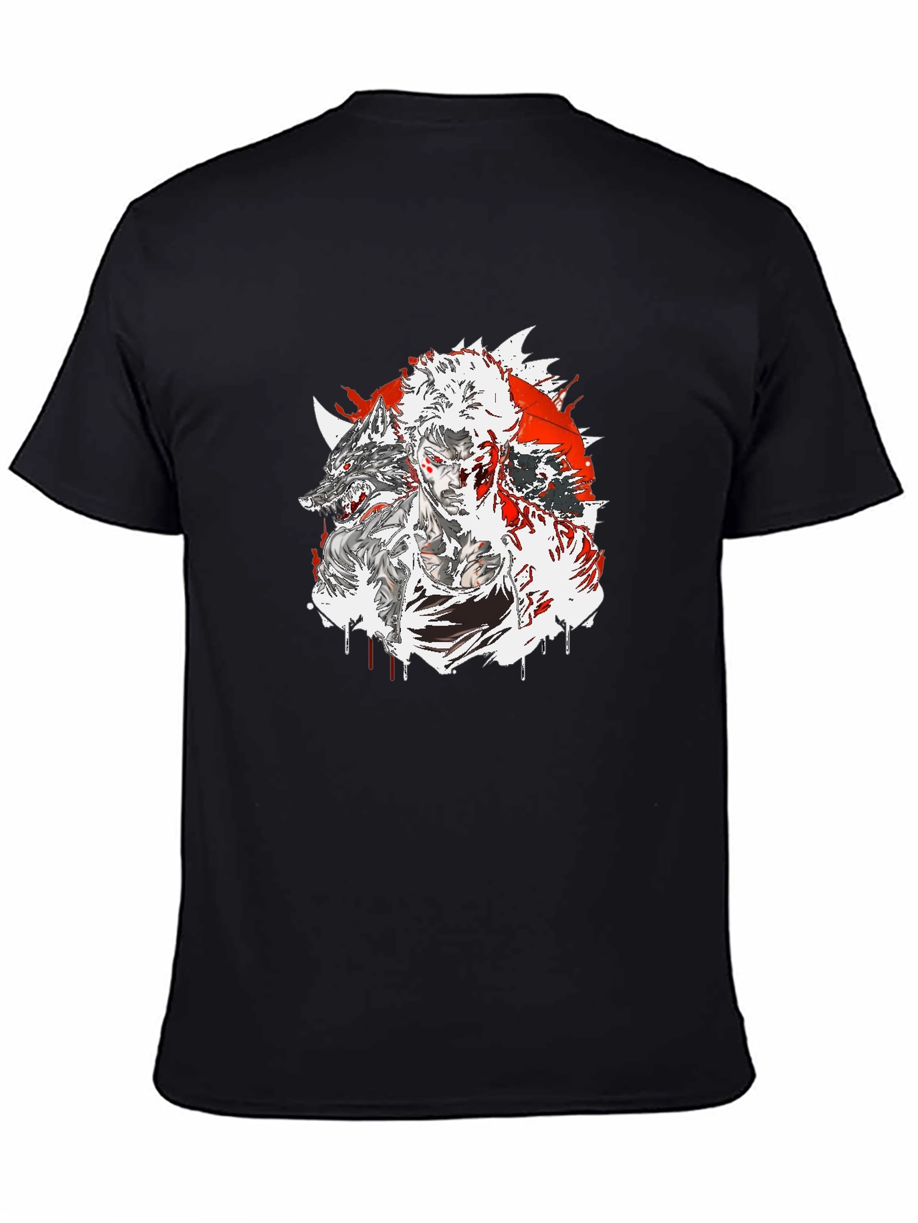 Wolf Warrior Graphic Tee - Black
