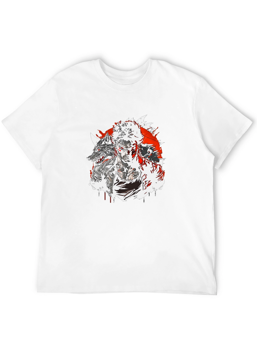 Wolf Warrior Graphic Tee - Black