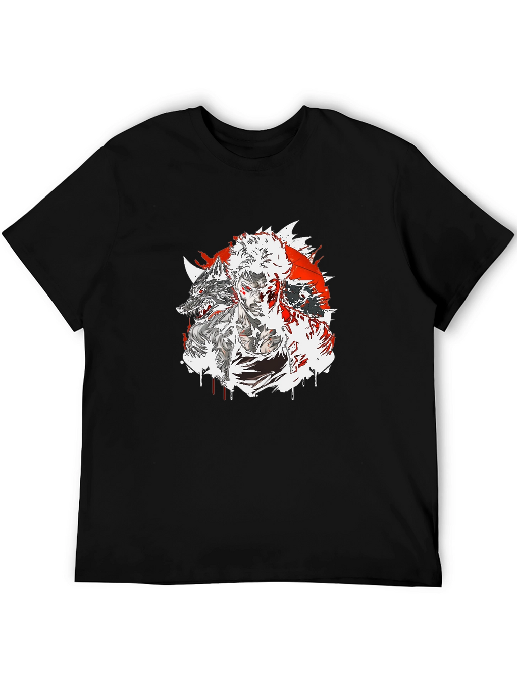 Wolf Warrior Graphic Tee - Black