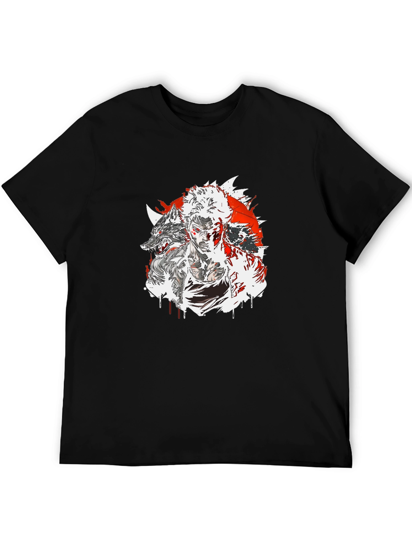 Wolf Warrior Graphic Tee - Black