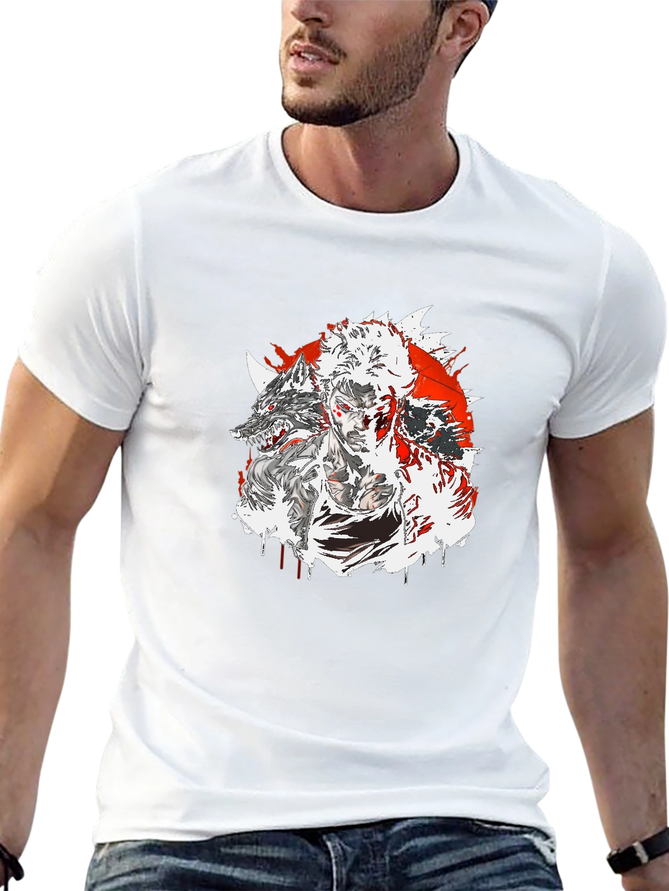 Wolf Warrior Graphic Tee - Black