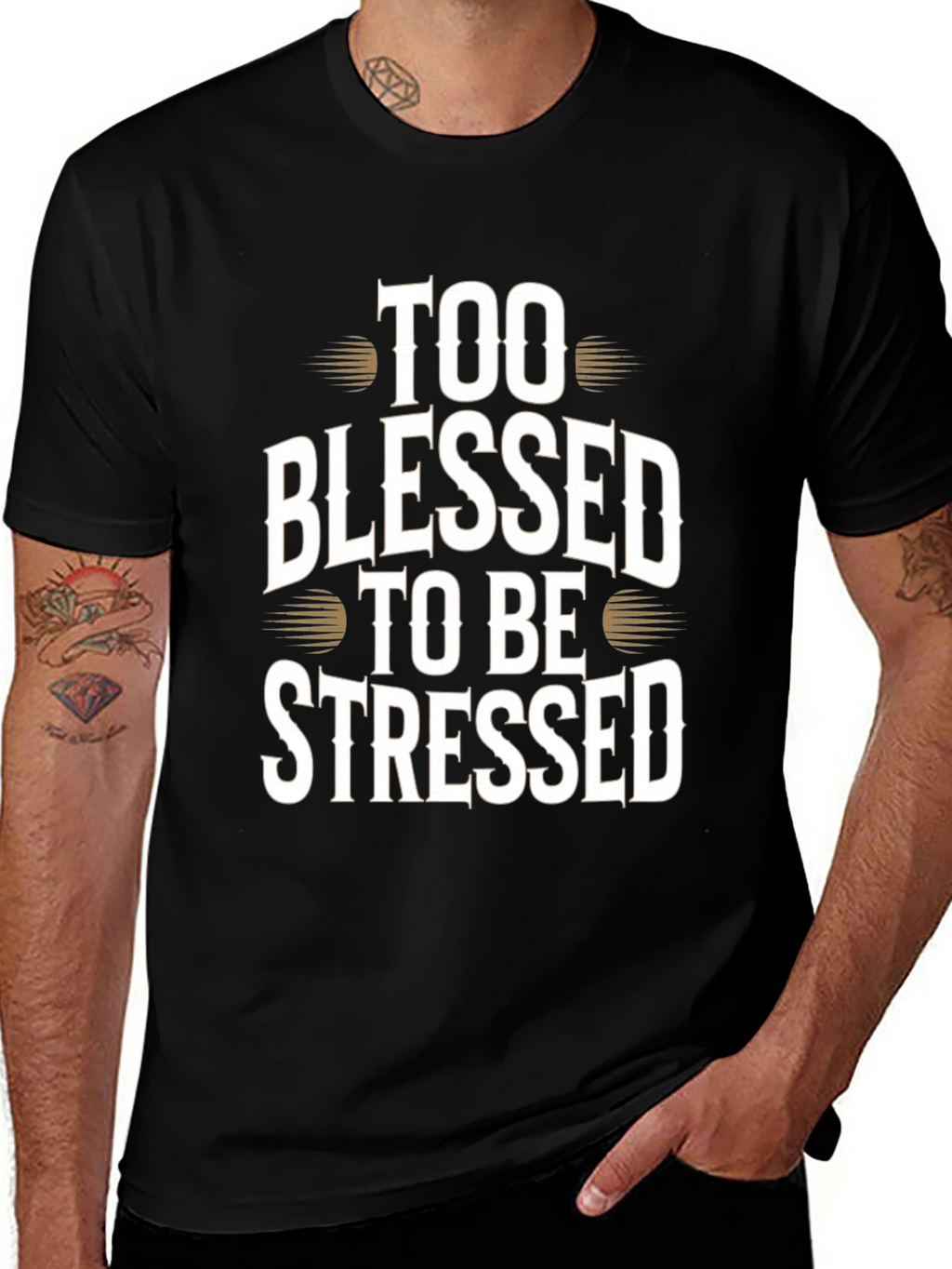 Too Blessed to be Stressed Graphic T-Shirt