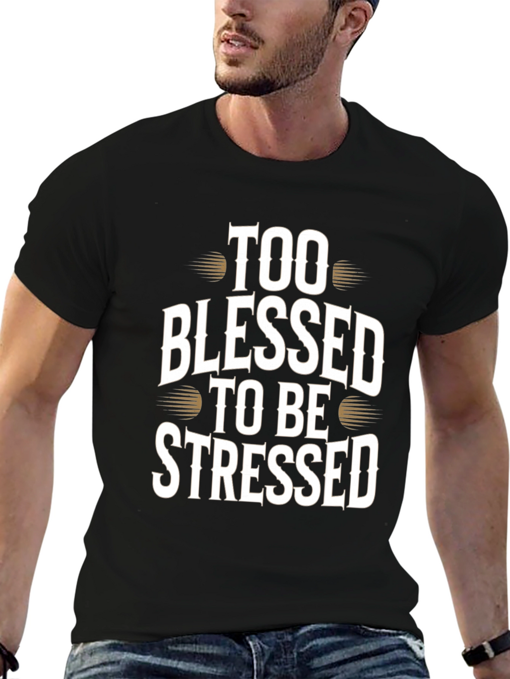 Too Blessed to be Stressed Graphic T-Shirt