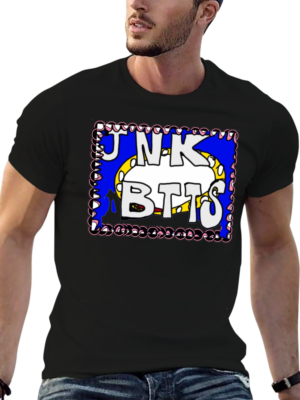 Junk Botts Cartoon Graphic T-Shirt