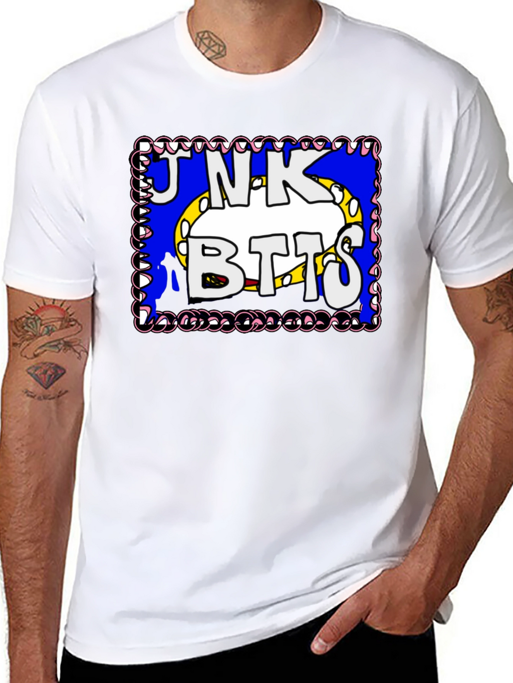 Junk Botts Cartoon Graphic T-Shirt