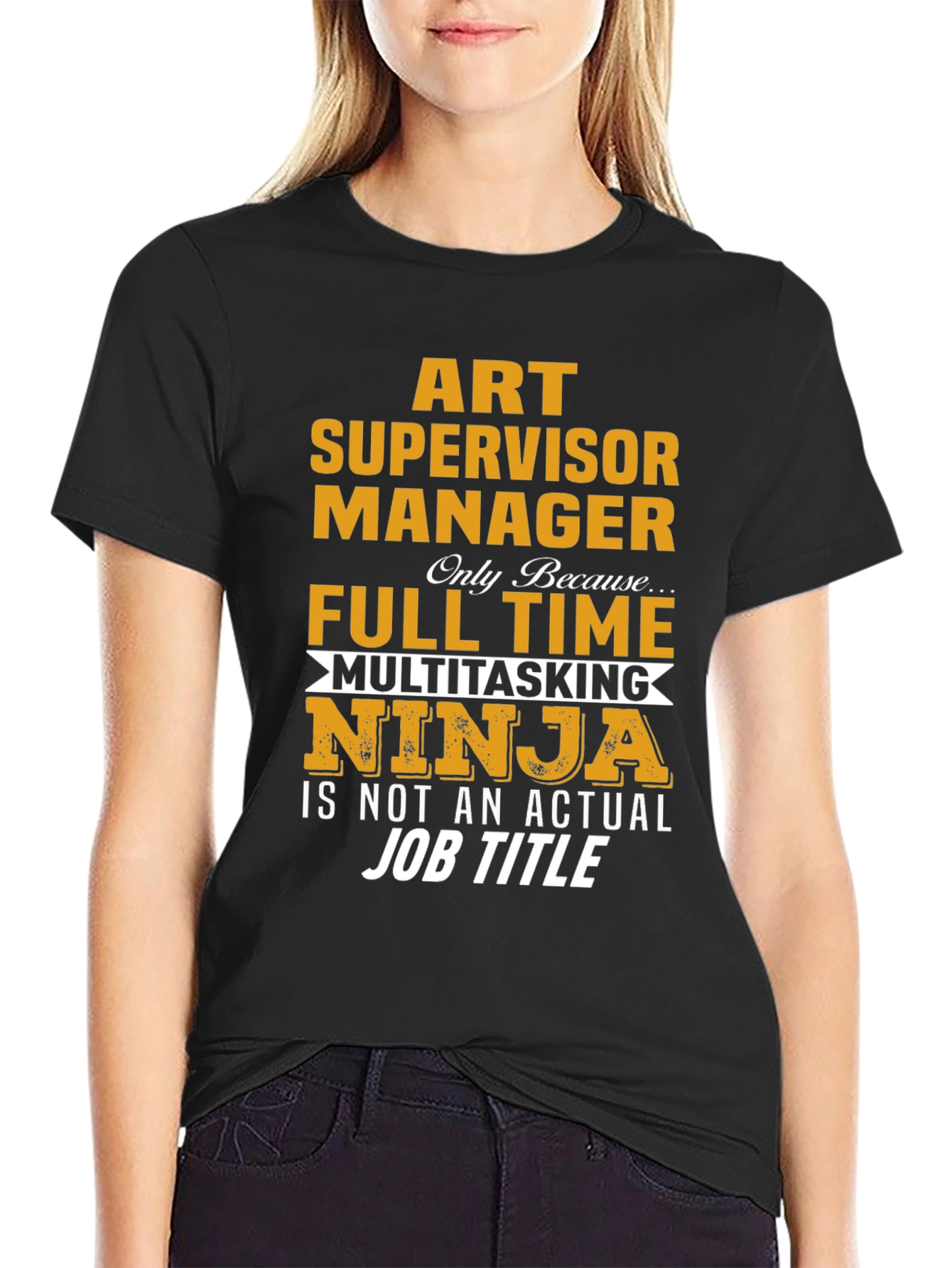 Art Supervisor Manager Full-Time Ninja T-Shirt