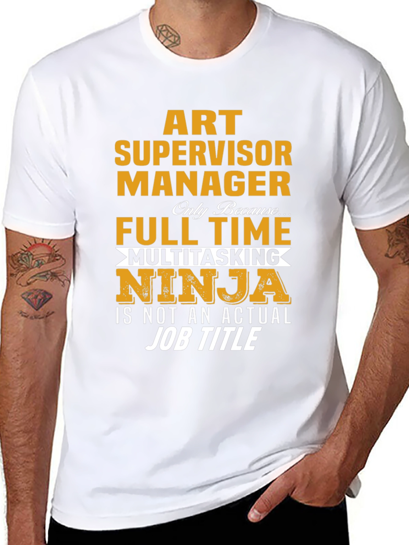 Art Supervisor Manager Full-Time Ninja T-Shirt