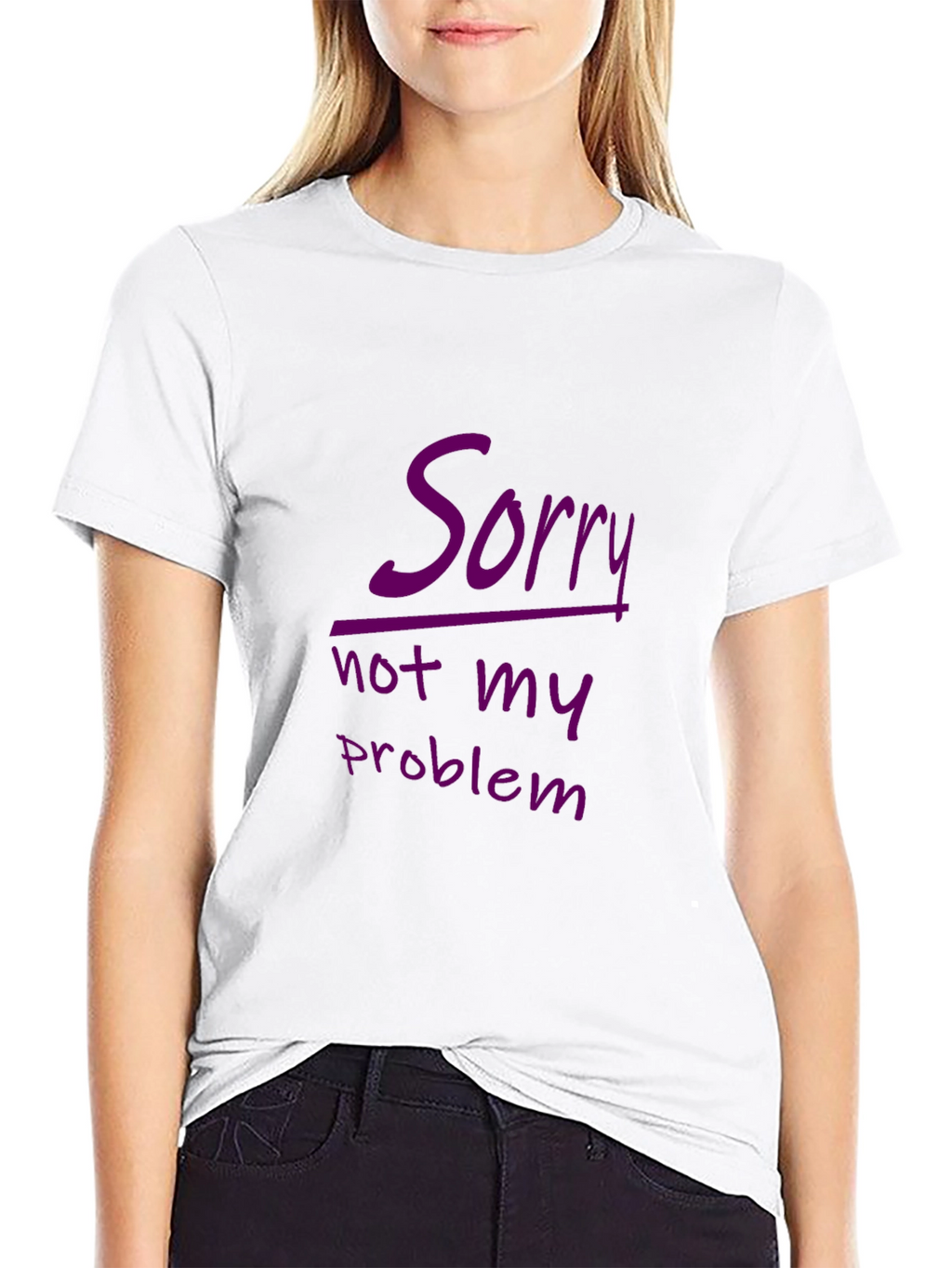 Sorry Not My Problem Black Graphic Tee