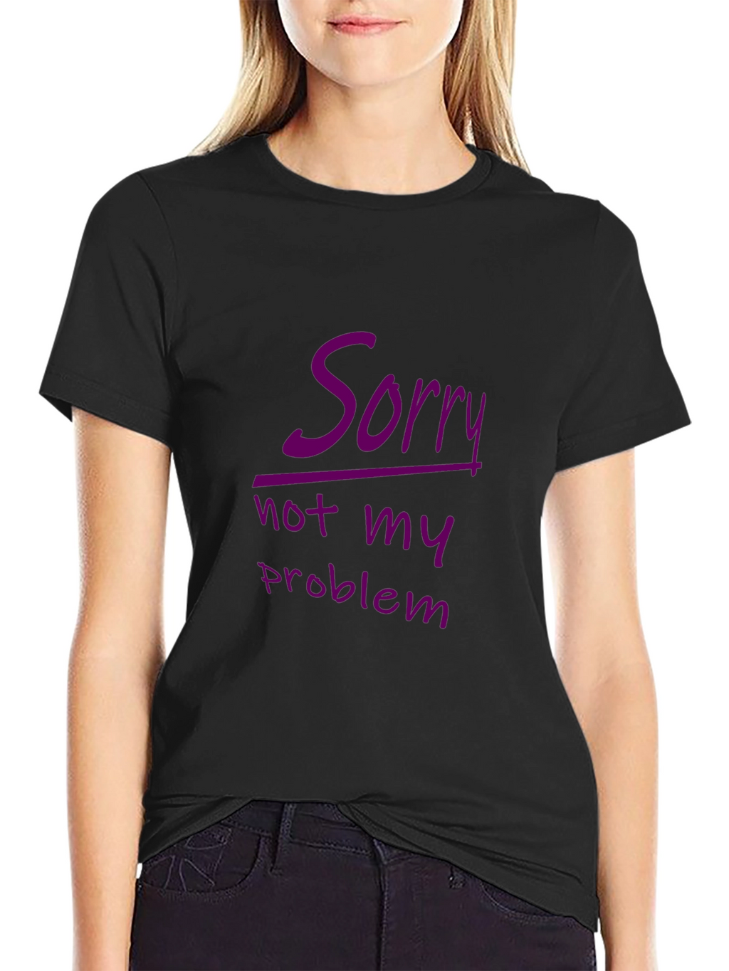 Sorry Not My Problem Black Graphic Tee