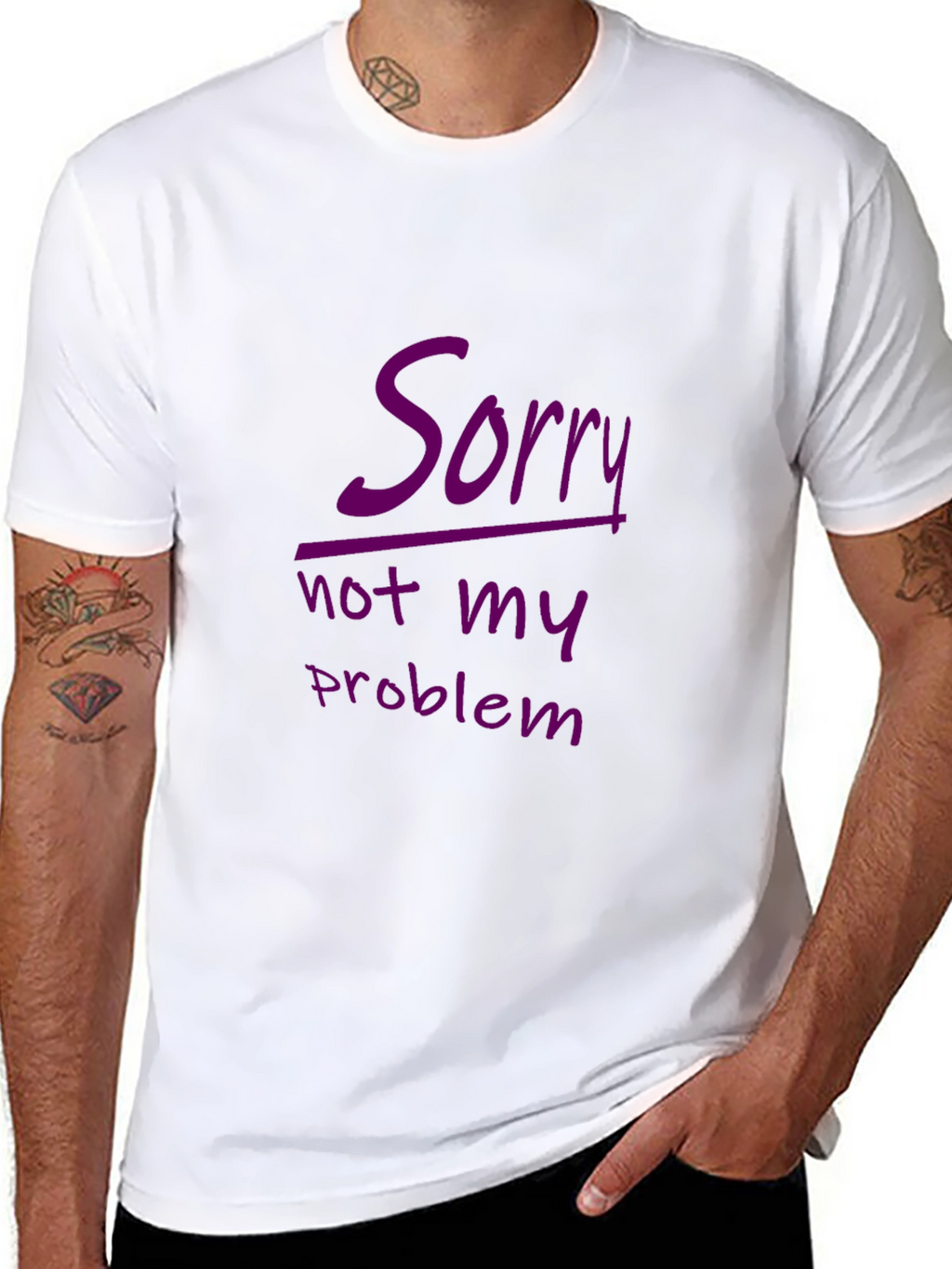 Sorry Not My Problem Black Graphic Tee