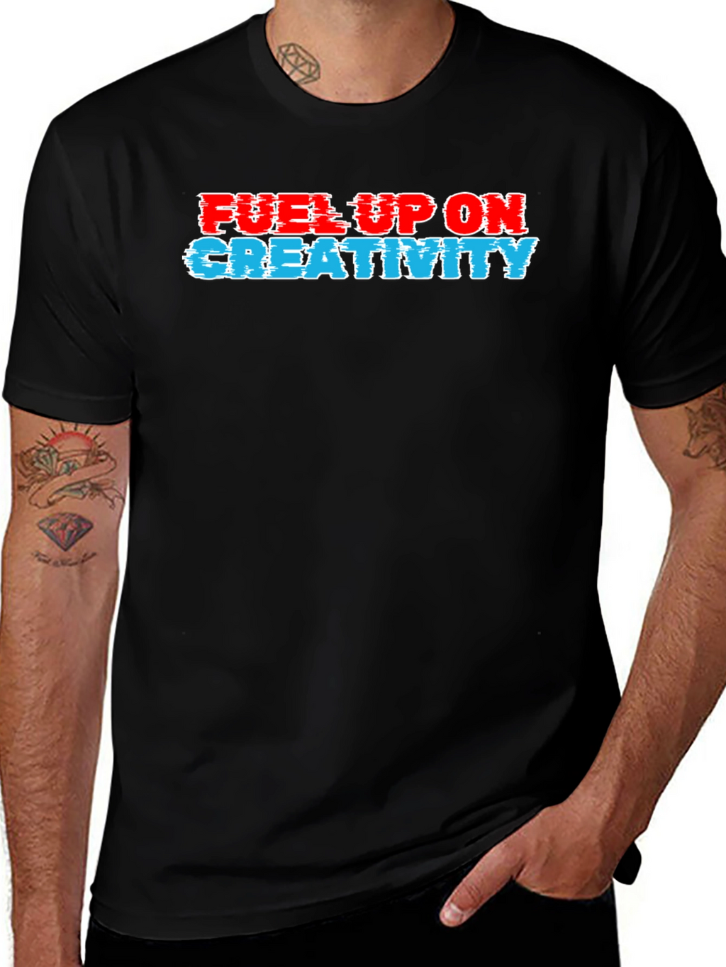 Fuel Up On Creativity Black T-Shirt