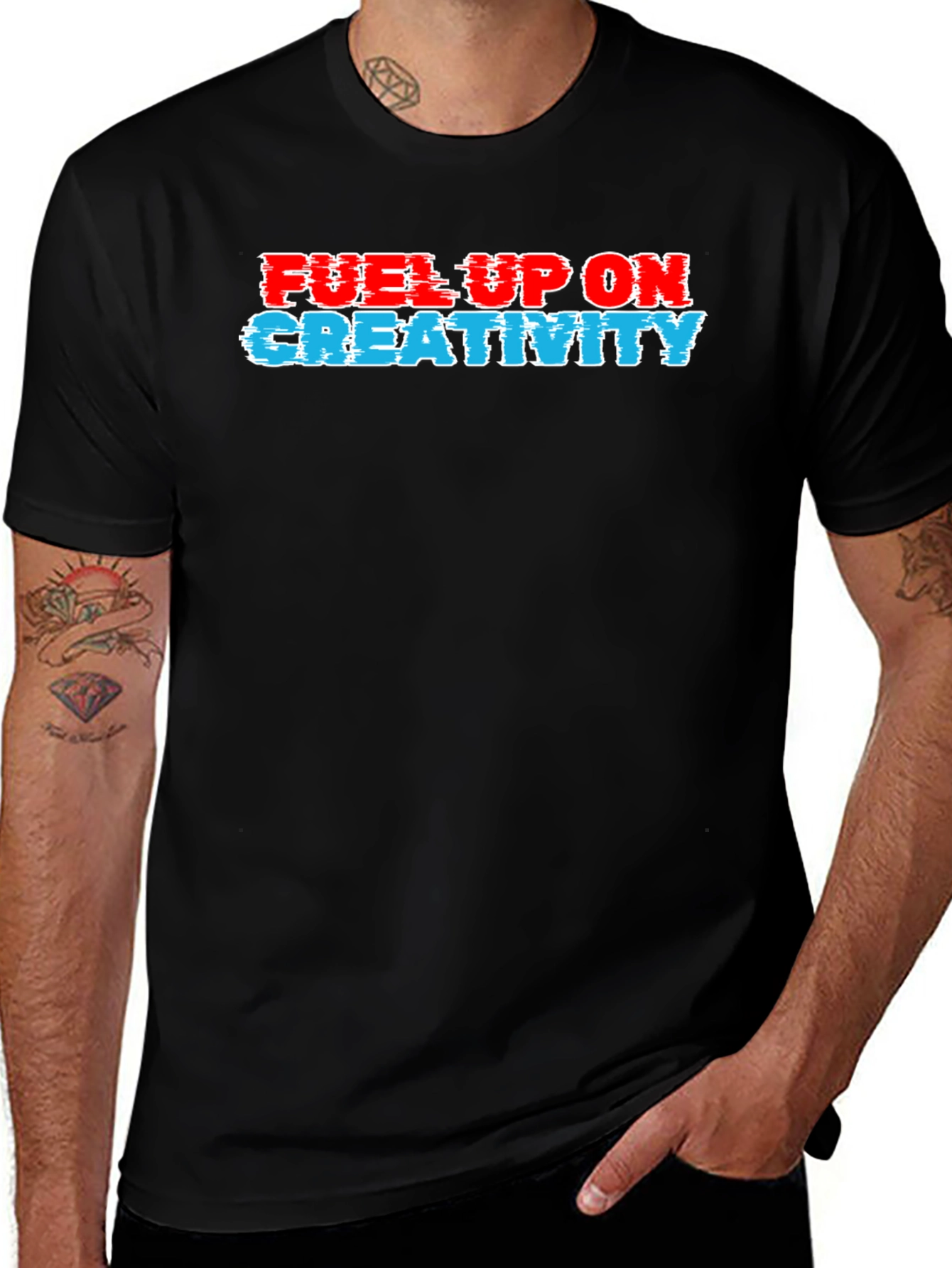 Fuel Up On Creativity Black T-Shirt
