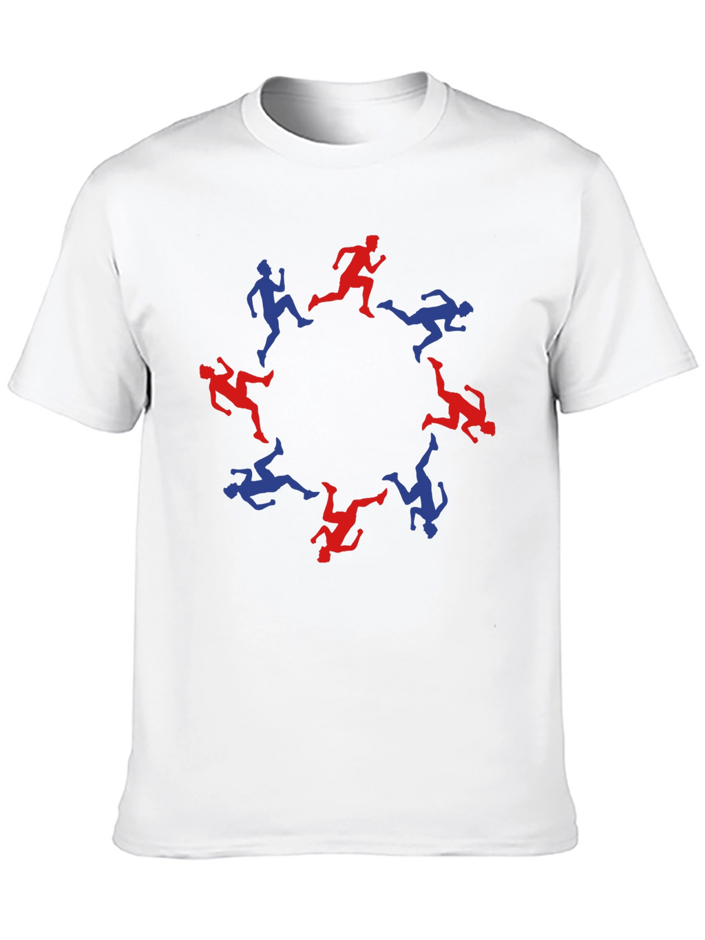 Runner Circle Graphic Tee - Black Cotton Blend T-Shirt