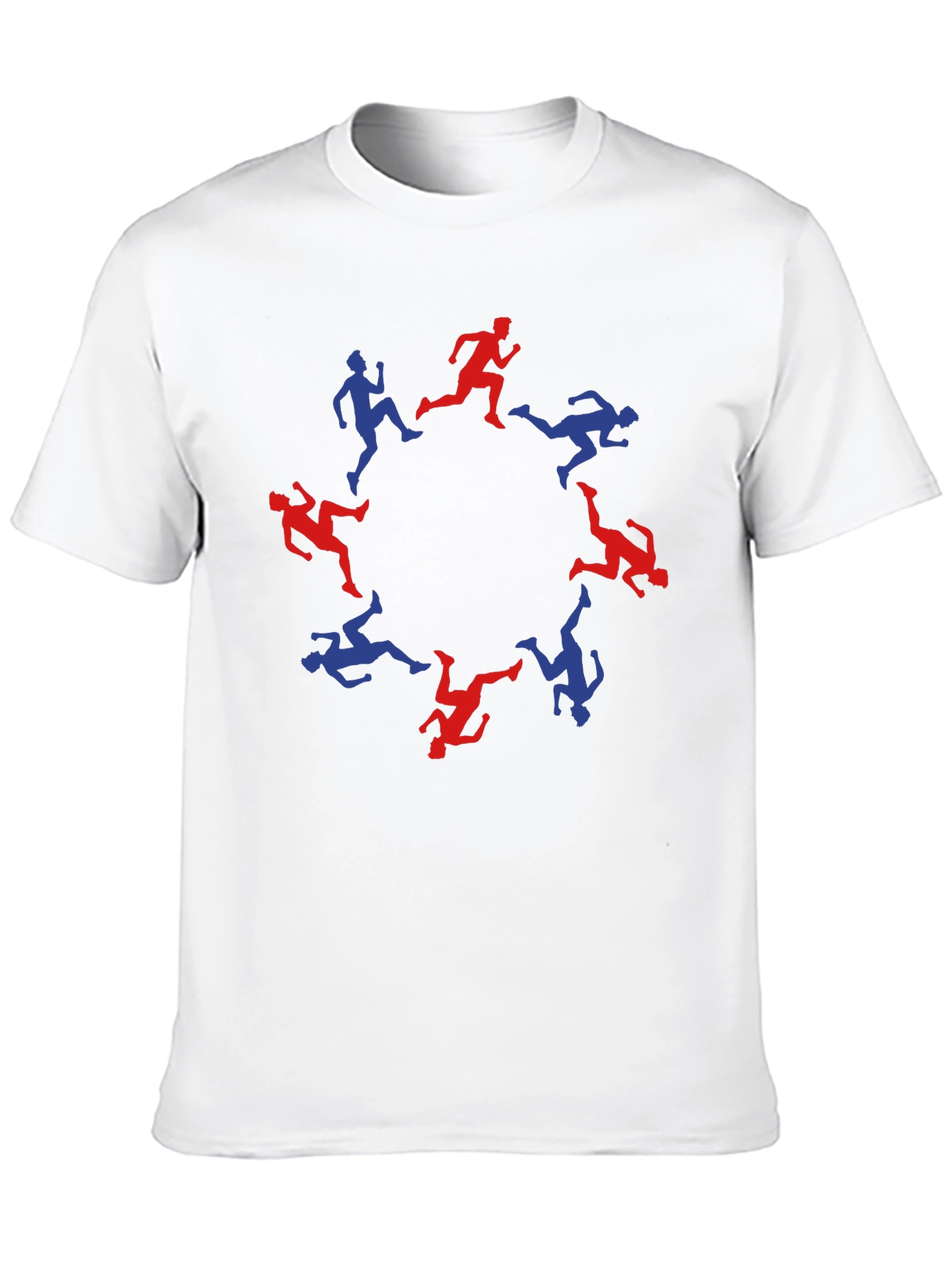 Runner Circle Graphic Tee - Black Cotton Blend T-Shirt