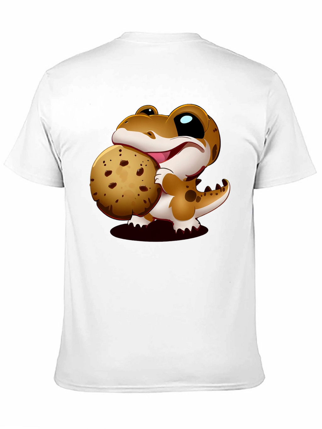Cute Dino Cookie Lover Black T-Shirt