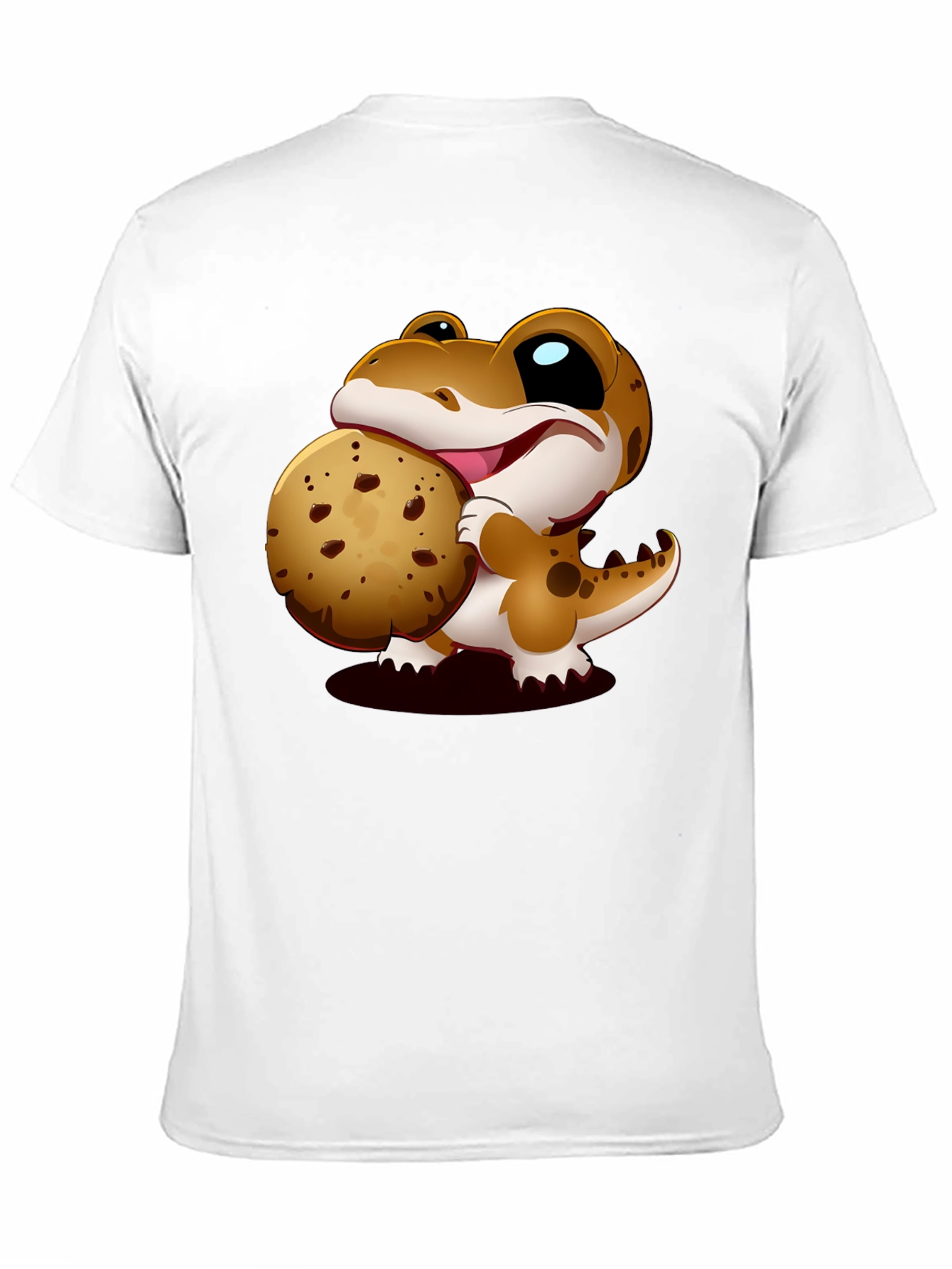 Cute Dino Cookie Lover Black T-Shirt