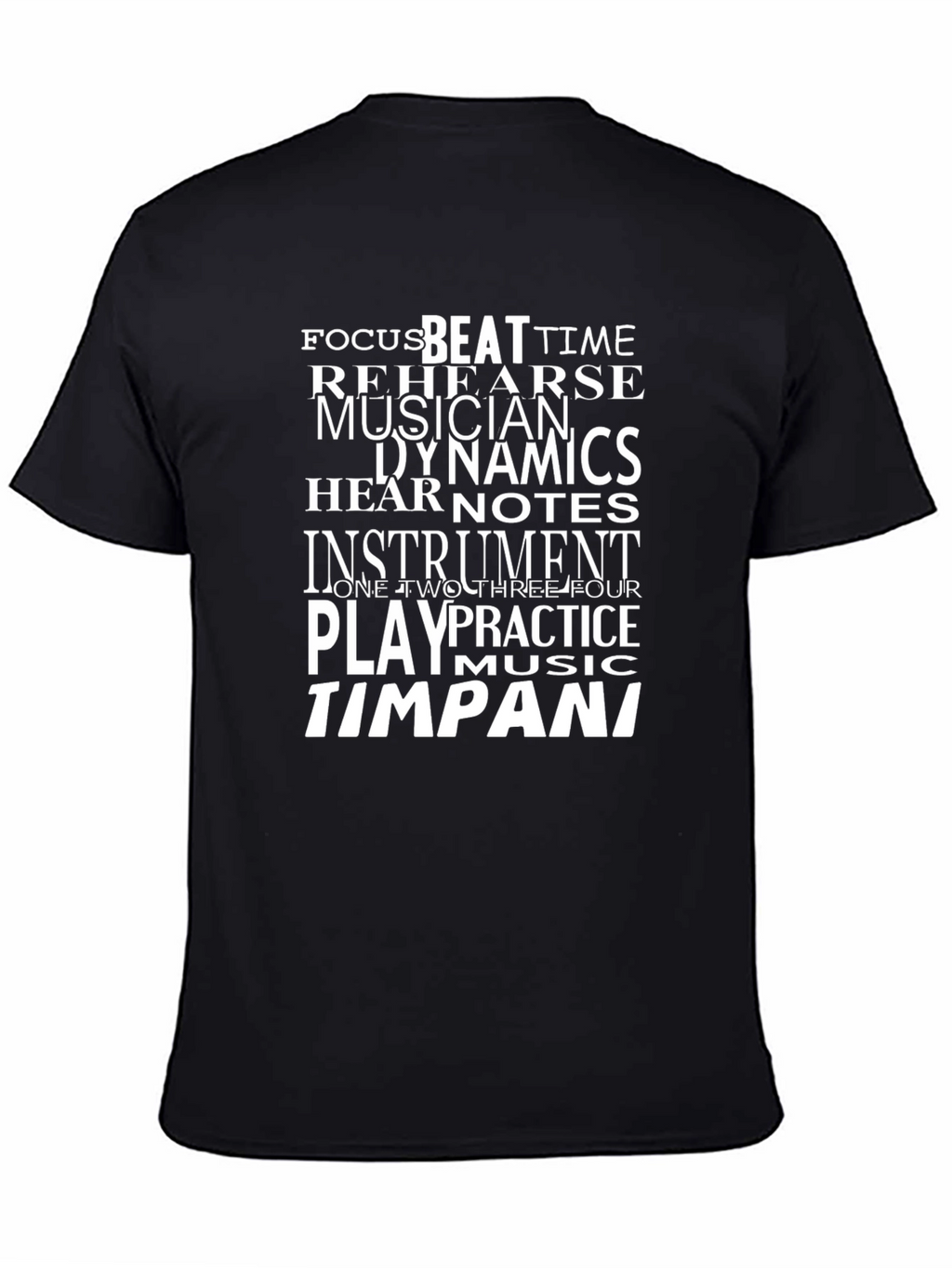 Musician Typography Black T-Shirt