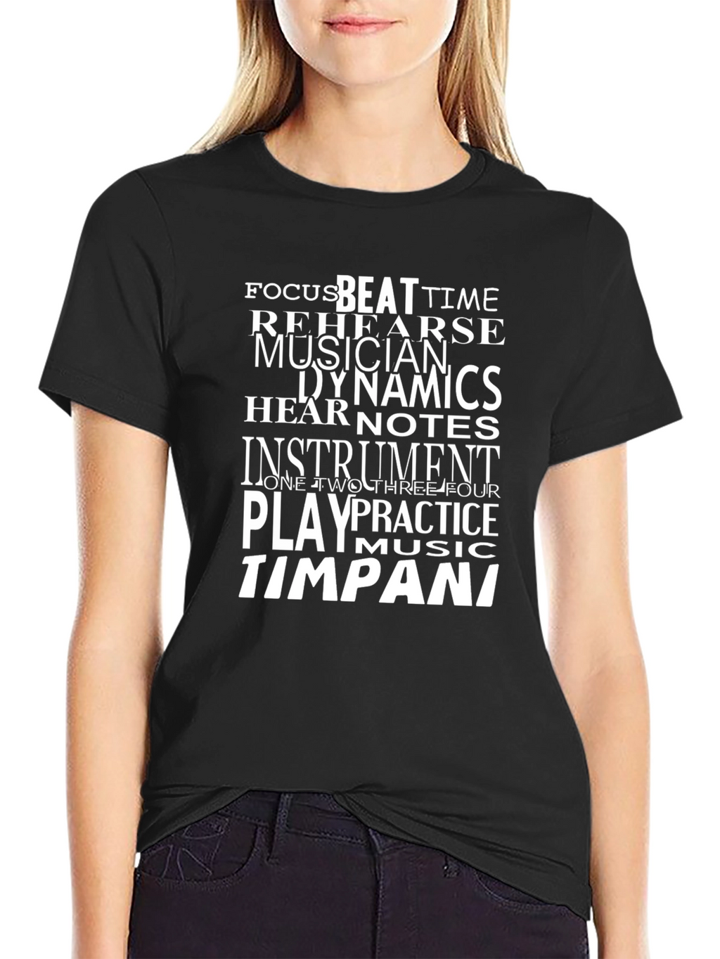 Musician Typography Black T-Shirt