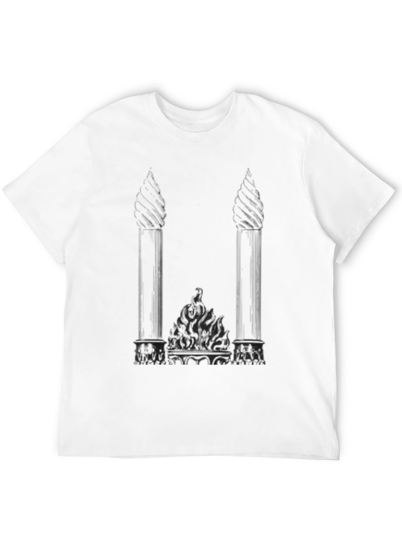Gothic Columns Black T-Shirt - Unique Graphic Tee
