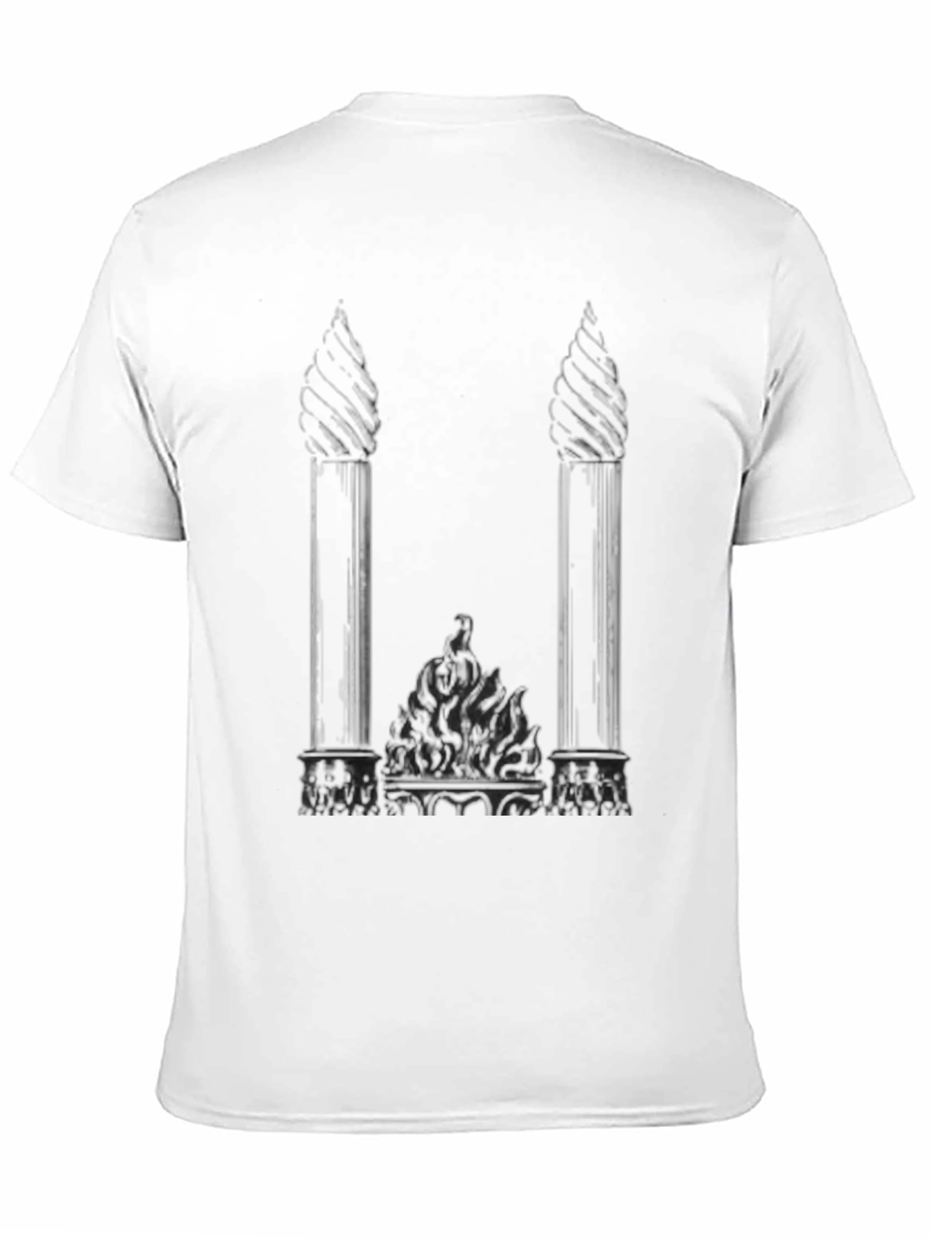 Gothic Columns Black T-Shirt - Unique Graphic Tee