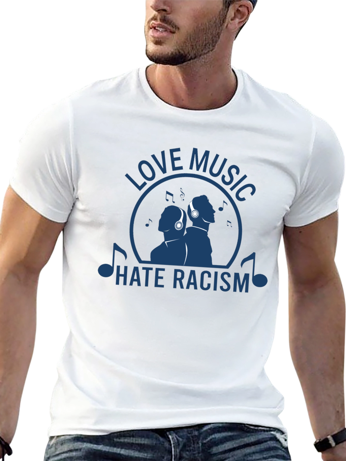 Love Music Hate Racism Graphic T-Shirt