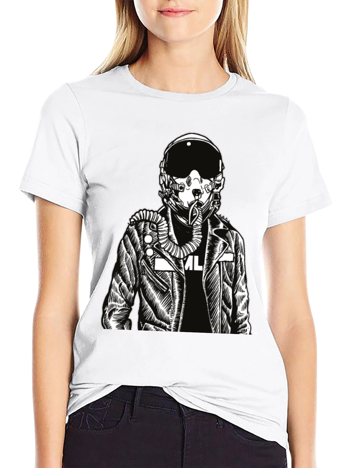 Pilot Graphic Print Black T-Shirt