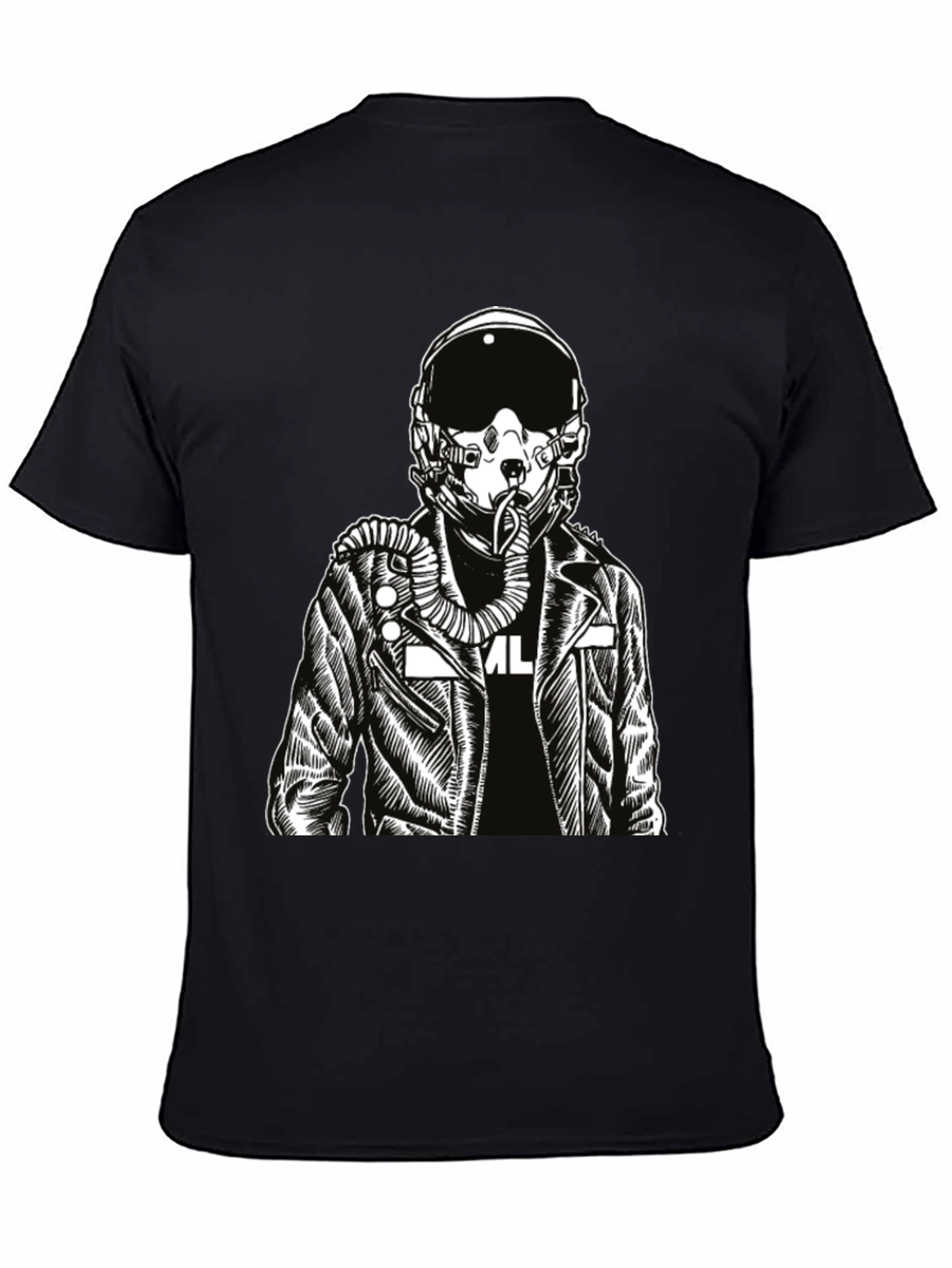 Pilot Graphic Print Black T-Shirt