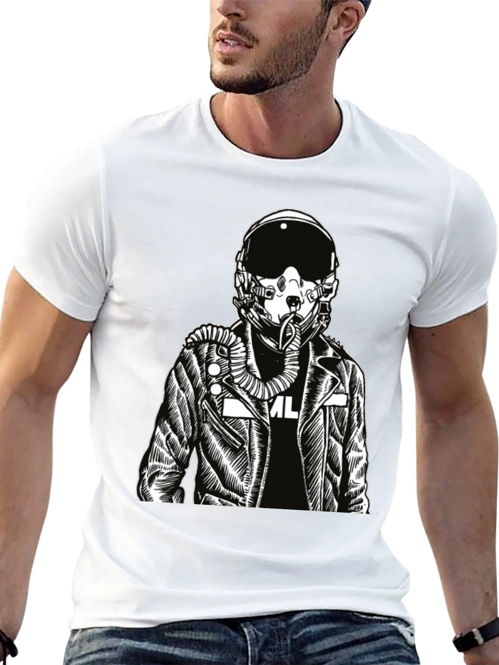Pilot Graphic Print Black T-Shirt