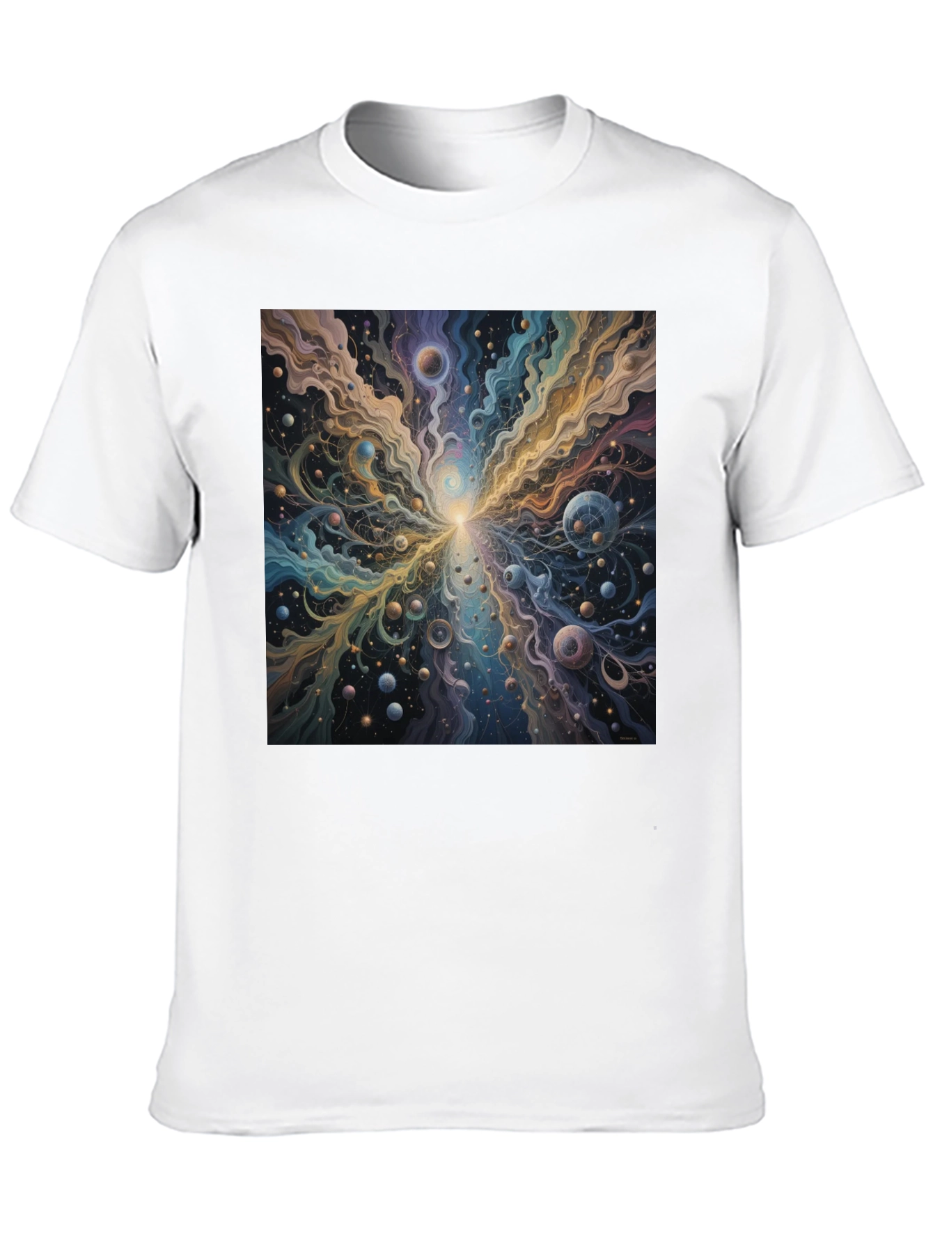 Cosmic Burst Graphic Tee - Vivid Universe Design
