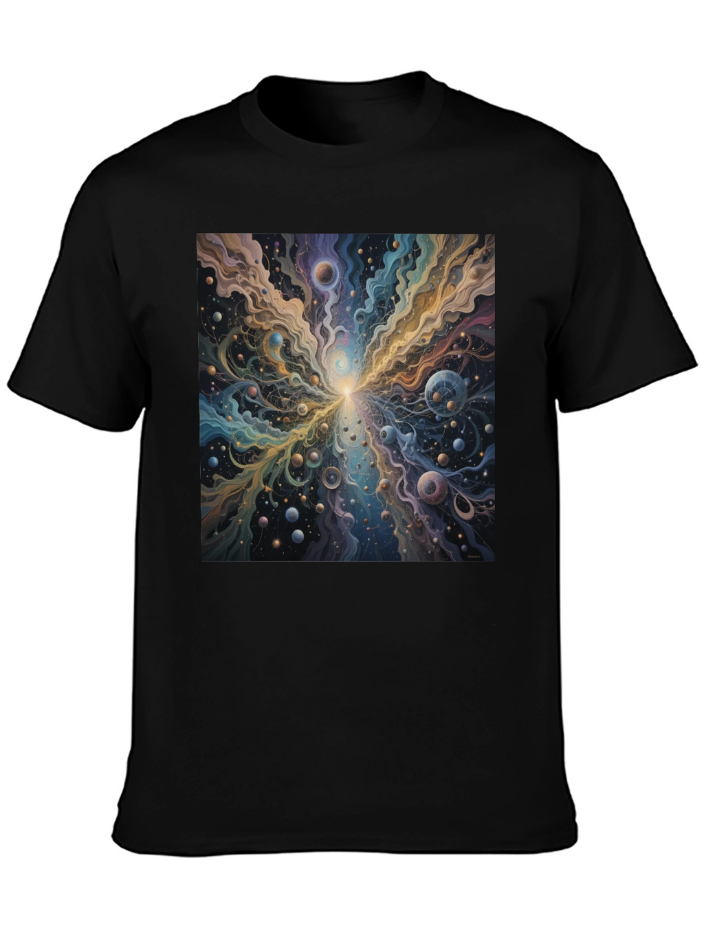Cosmic Burst Graphic Tee - Vivid Universe Design