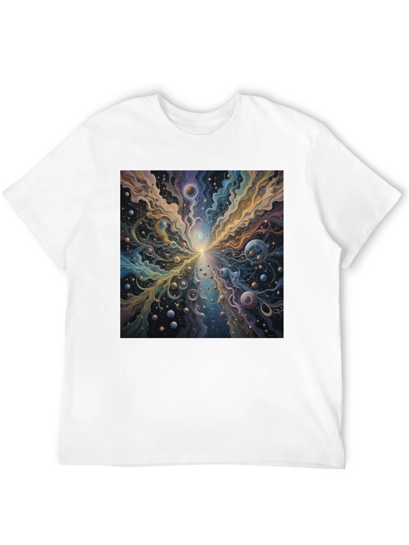 Cosmic Burst Graphic Tee - Vivid Universe Design