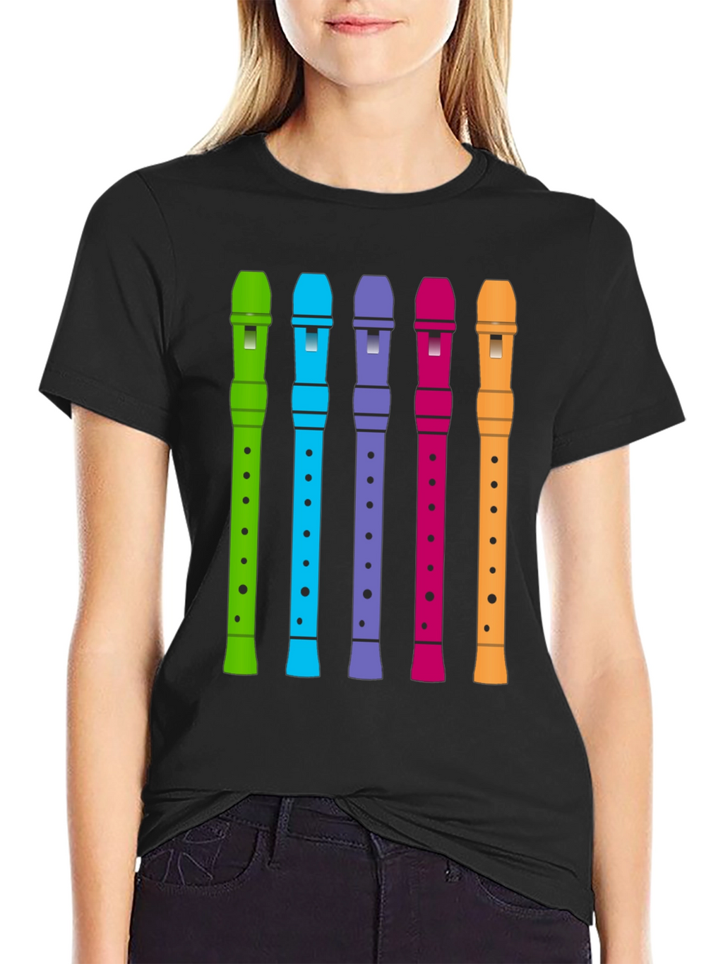 Recorder Instrument Graphic Tee