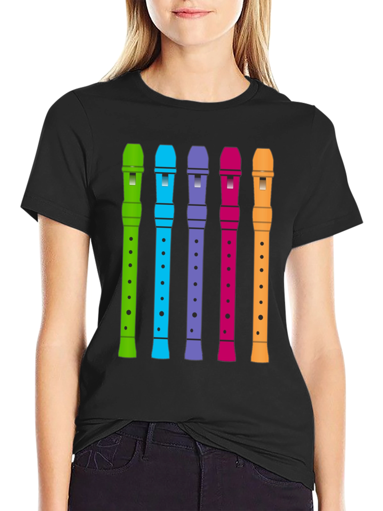 Recorder Instrument Graphic Tee