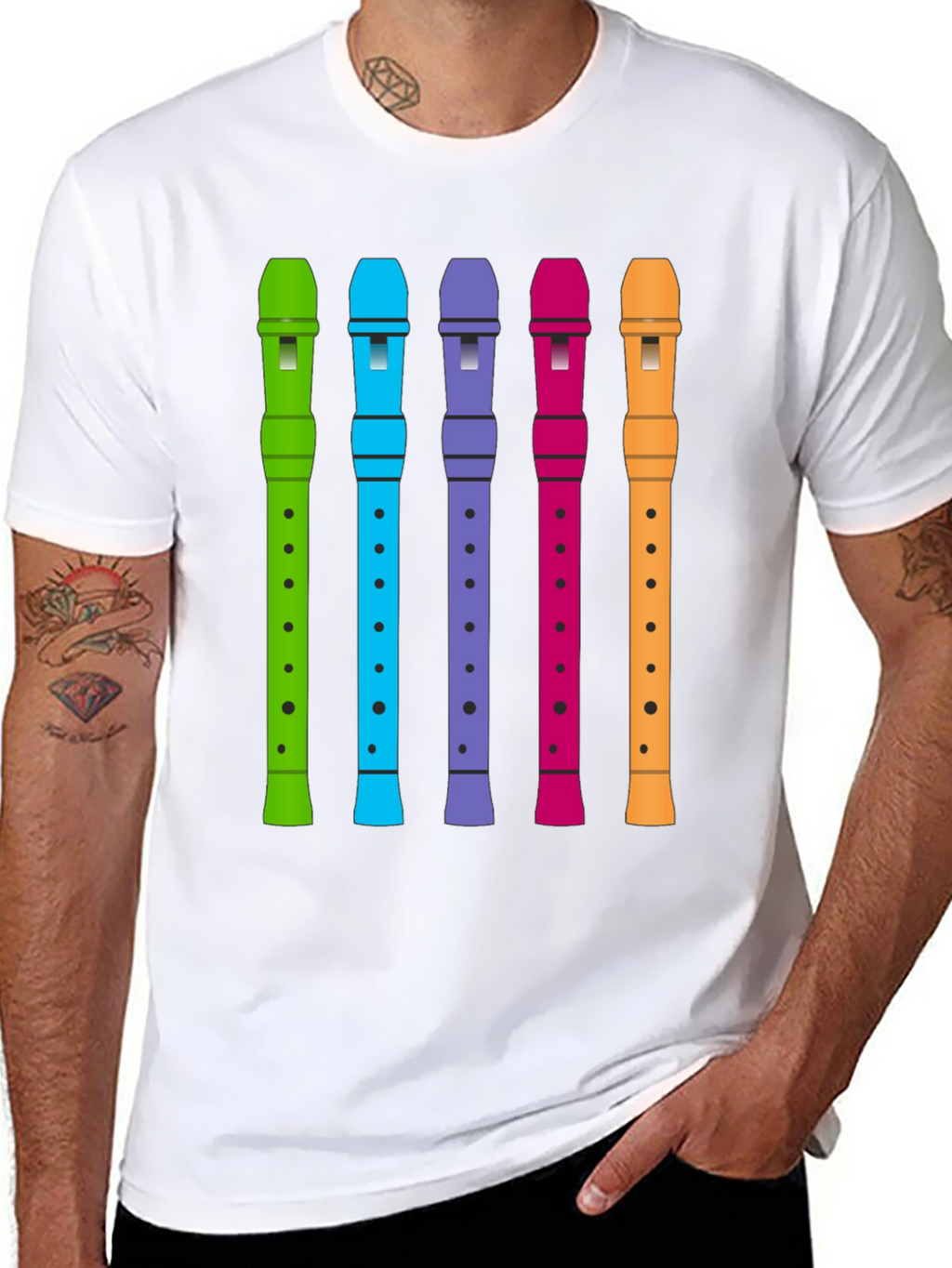 Recorder Instrument Graphic Tee