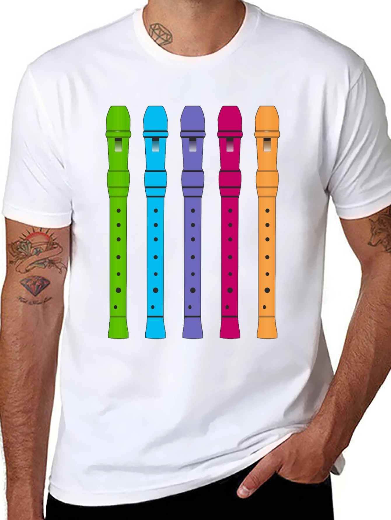 Recorder Instrument Graphic Tee