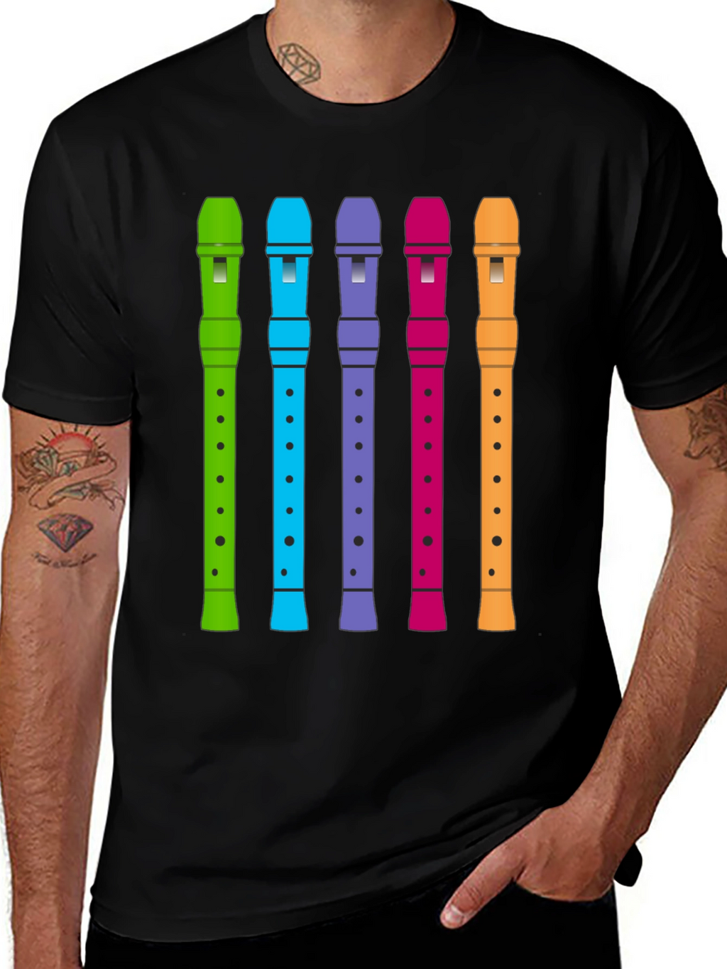 Recorder Instrument Graphic Tee
