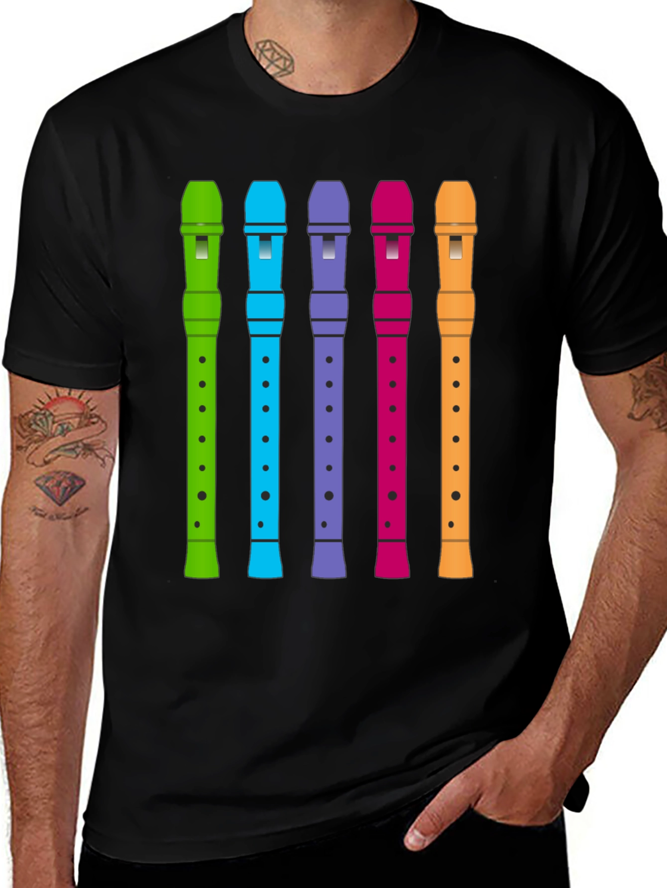 Recorder Instrument Graphic Tee