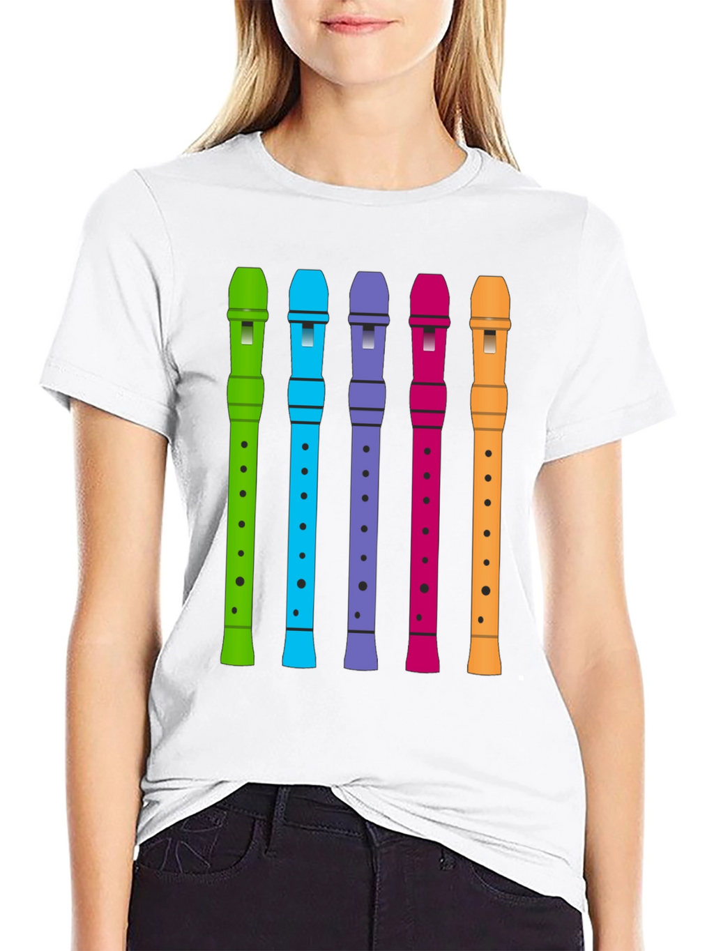 Recorder Instrument Graphic Tee