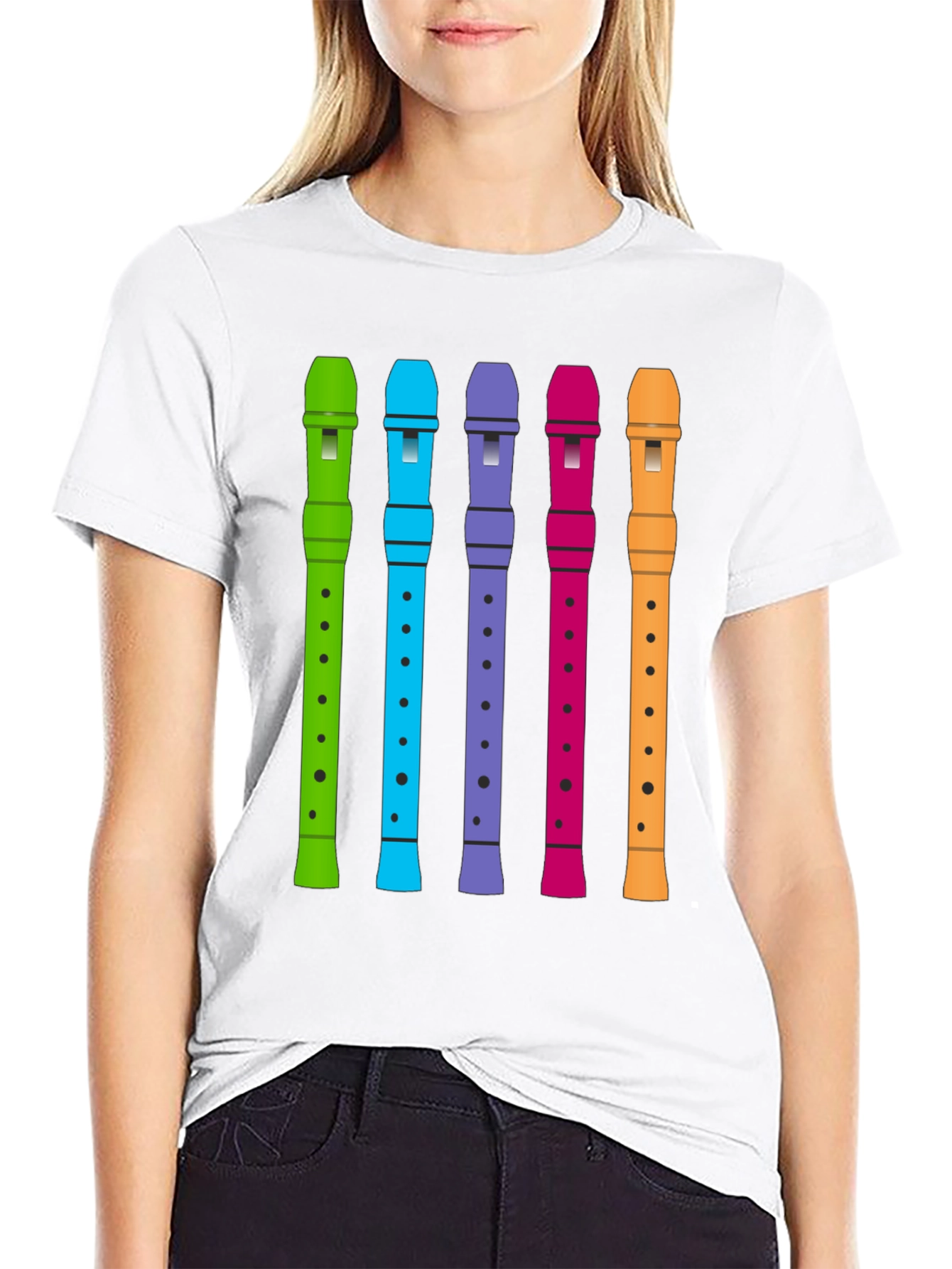 Recorder Instrument Graphic Tee