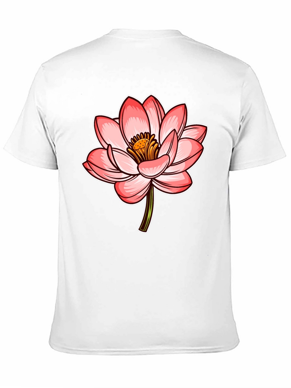 Lotus Flower Graphic Tee - Stylish Mens Black T-Shirt