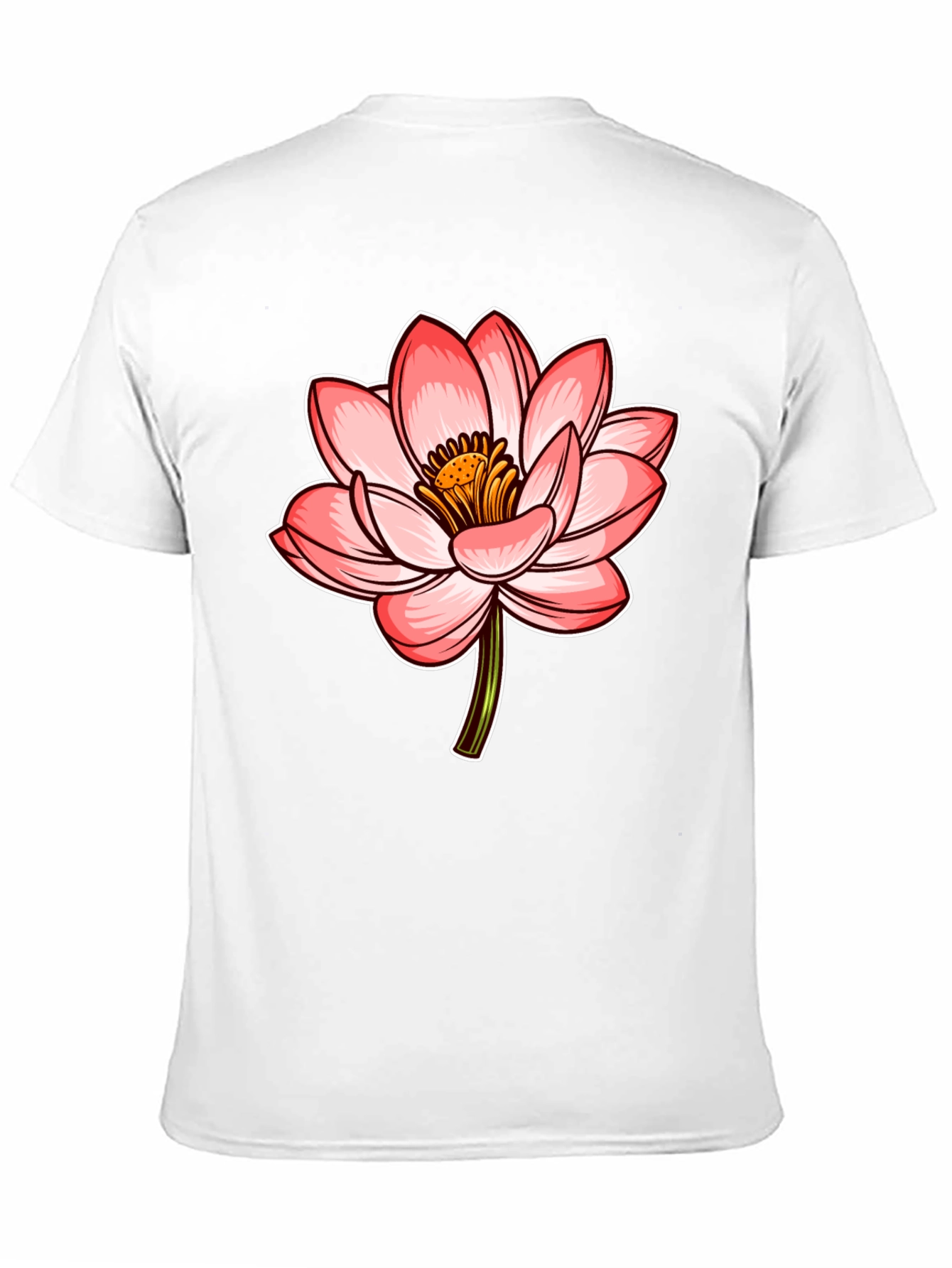 Lotus Flower Graphic Tee - Stylish Mens Black T-Shirt
