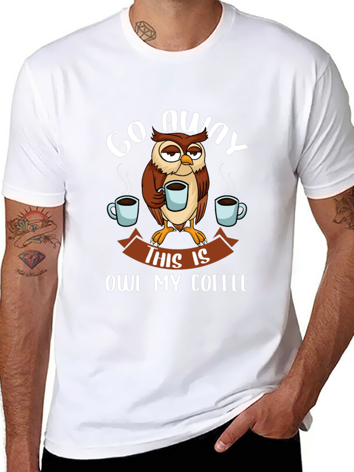 Go Away Owl Coffee T-Shirt