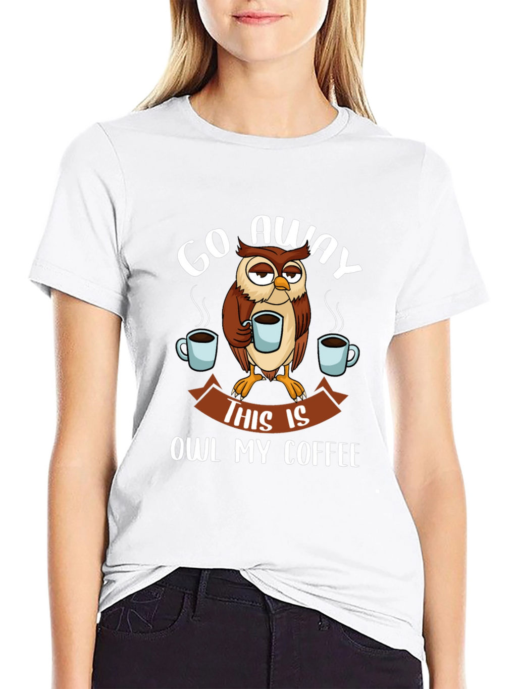 Go Away Owl Coffee T-Shirt