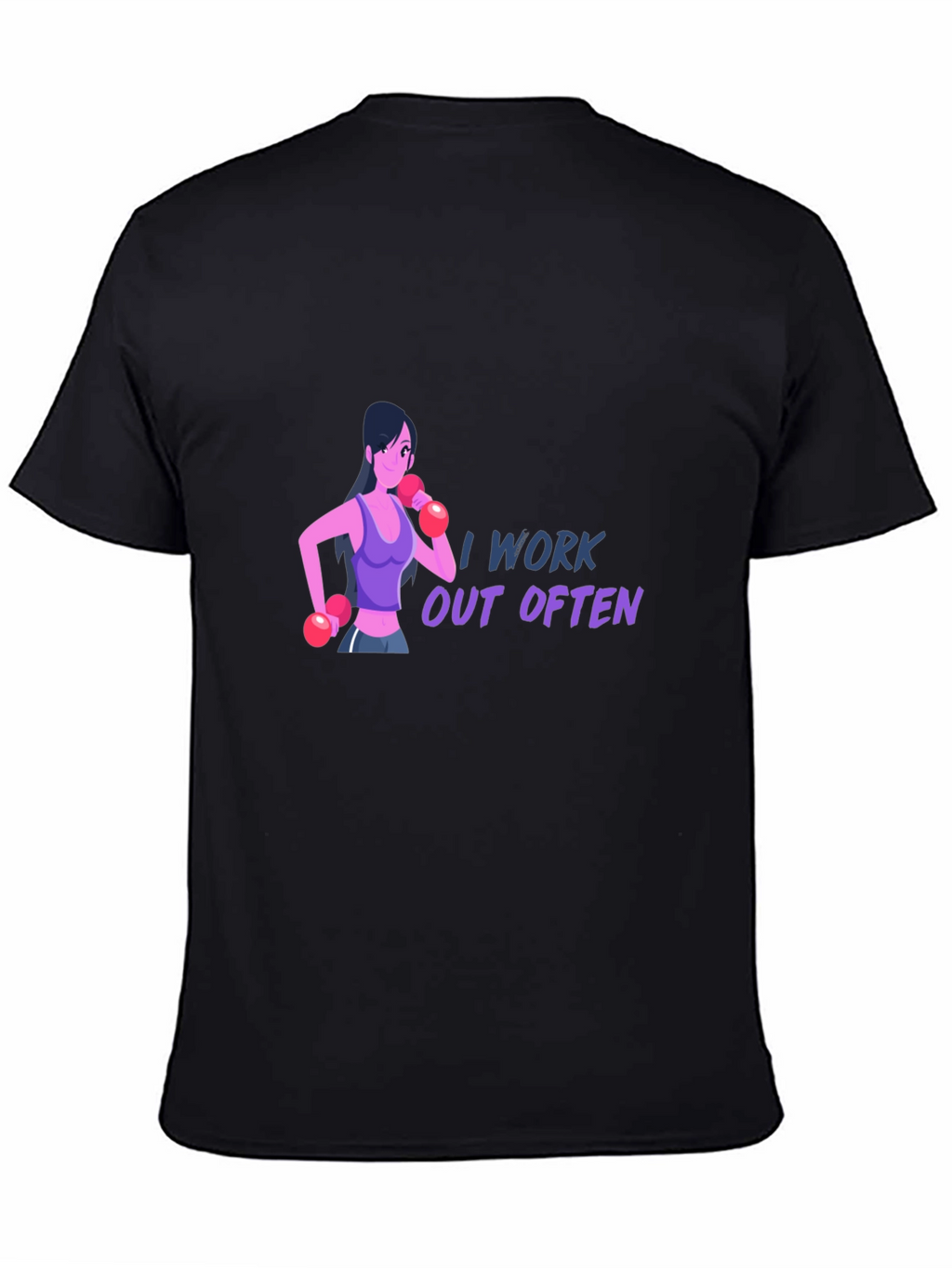 I Work Out Often T-Shirt - Black