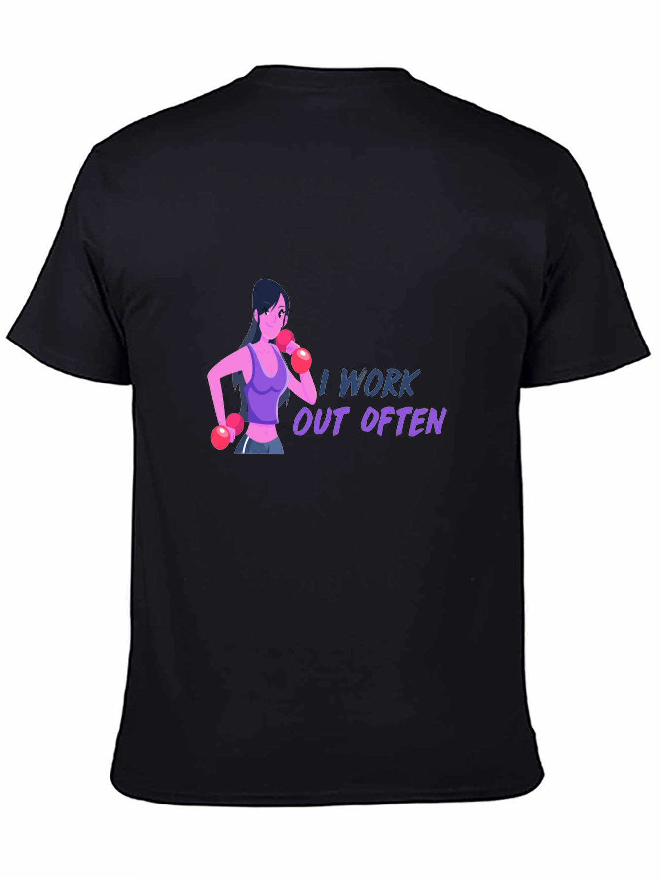 I Work Out Often T-Shirt - Black