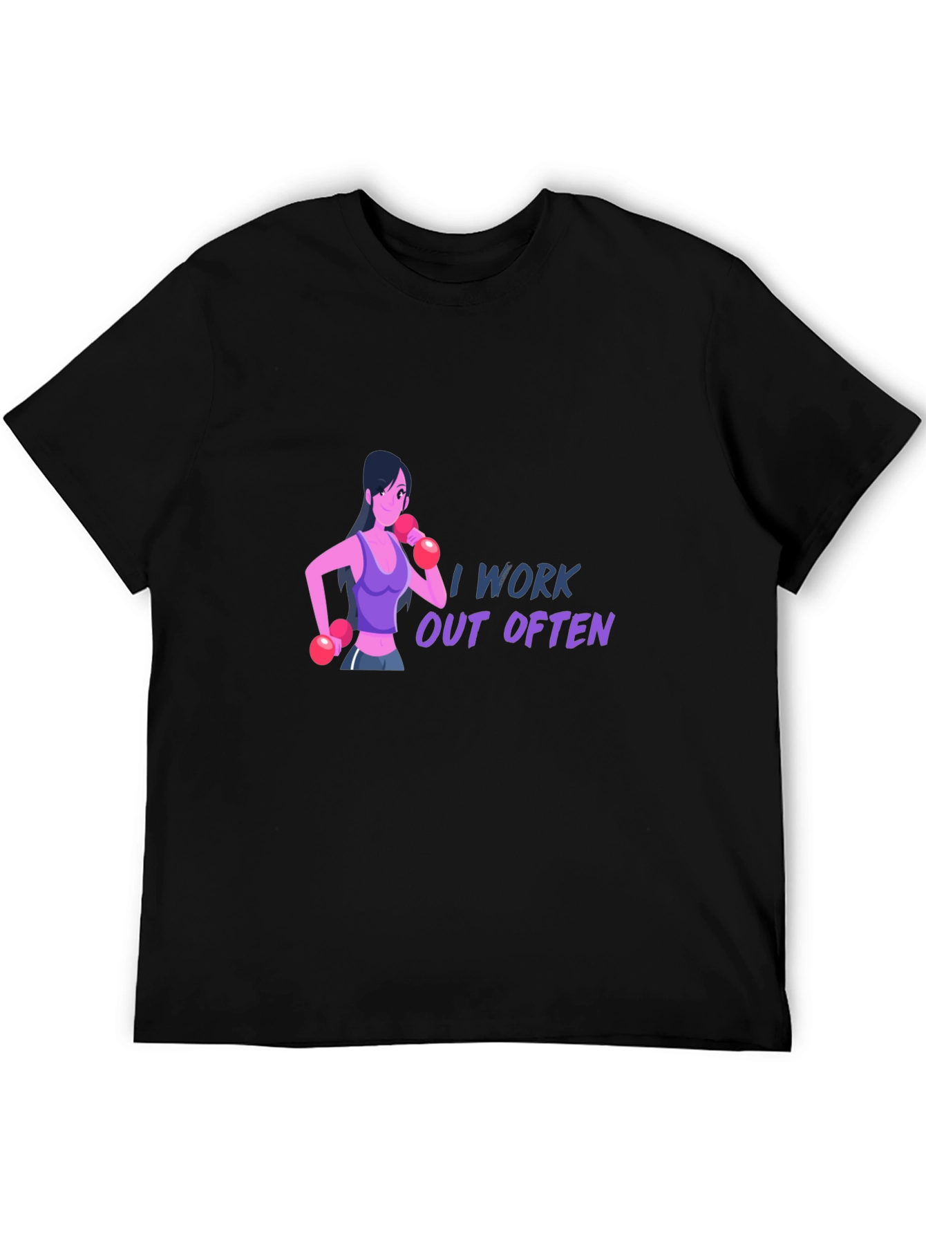 I Work Out Often T-Shirt - Black